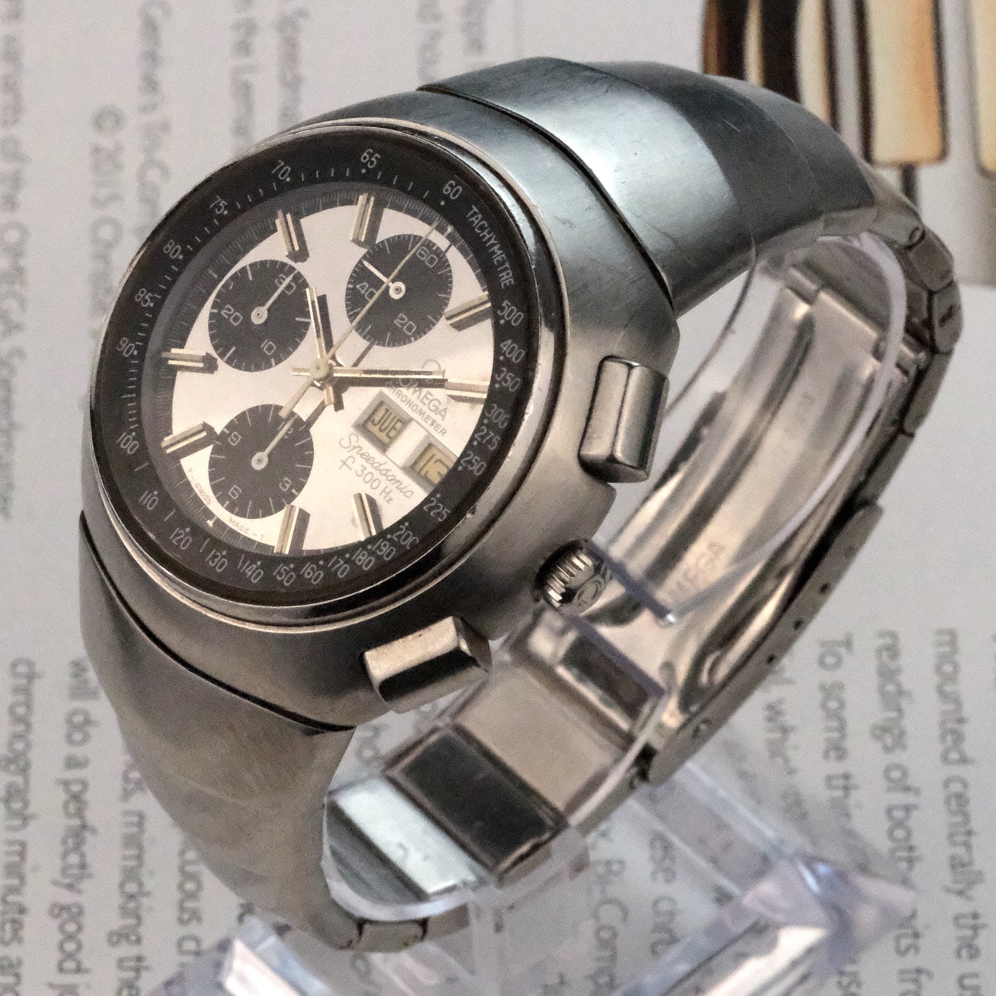 Omega 188.0001 Speedsonic Lobster Chronograph, box and papers