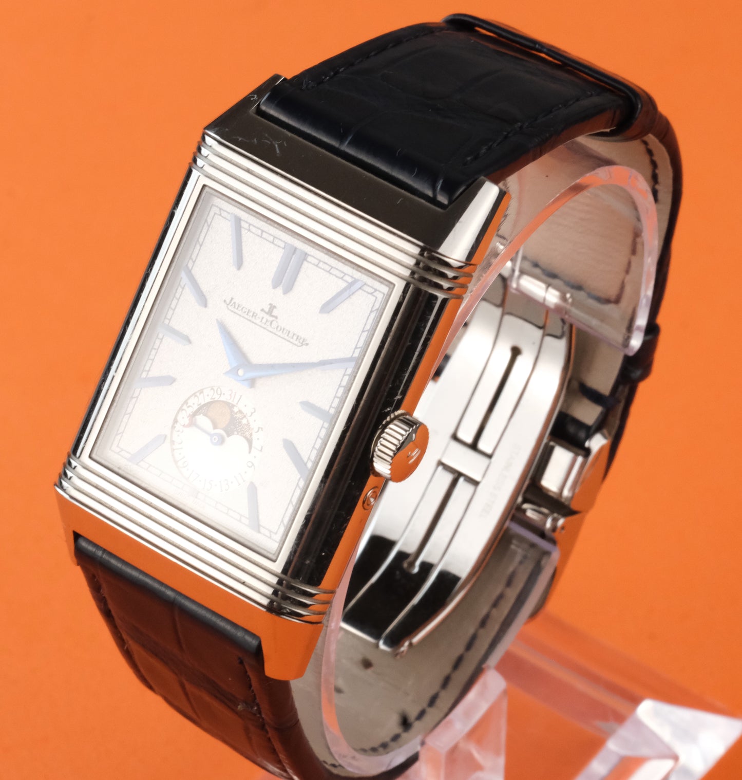 Jaeger-LeCoultre Reverso Moon Tribute Duo Q3958420 + box, papers, and pusher. Full kit.