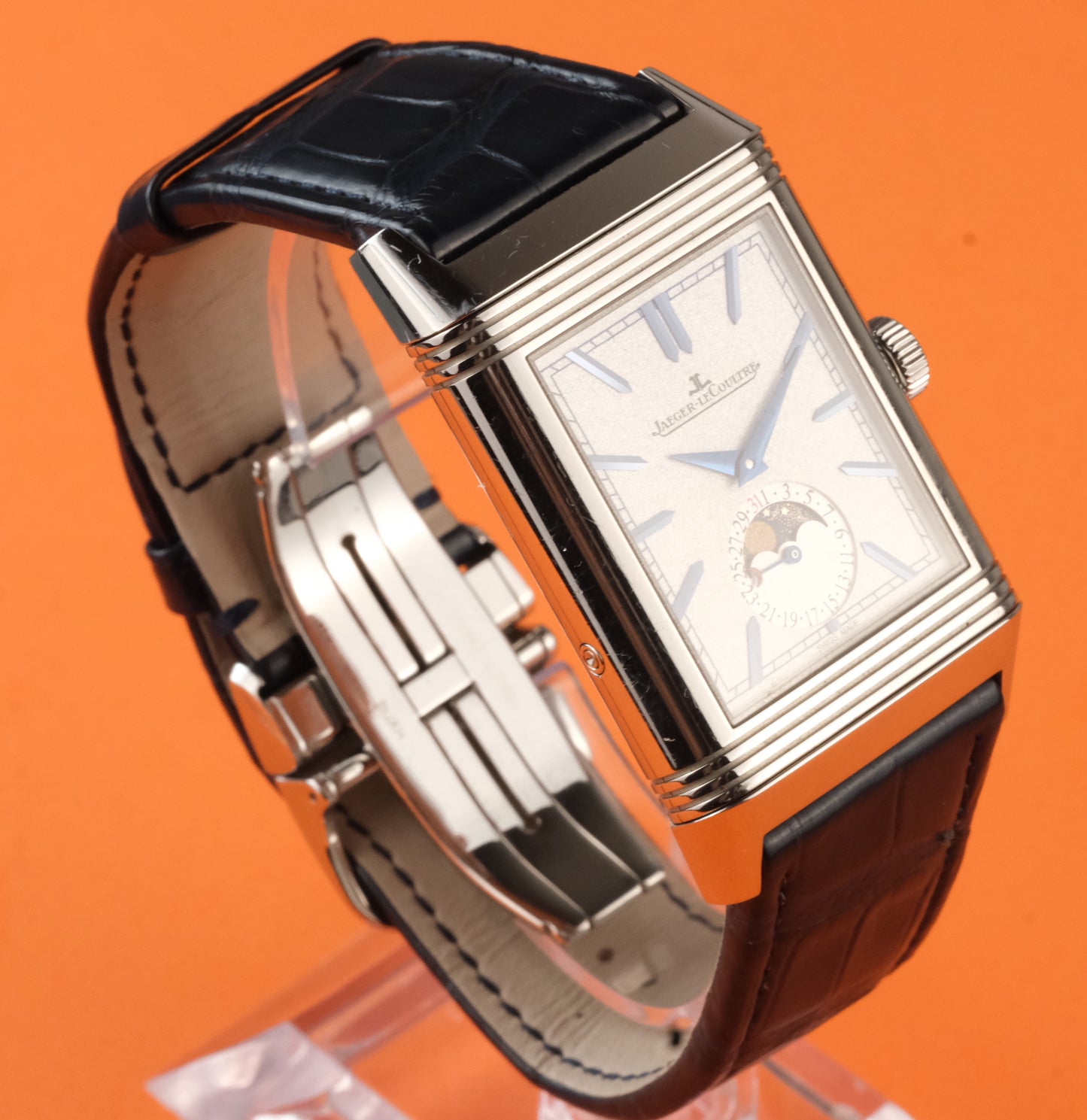 Jaeger-LeCoultre Reverso Moon Tribute Duo Q3958420 + box, papers, and pusher. Full kit.