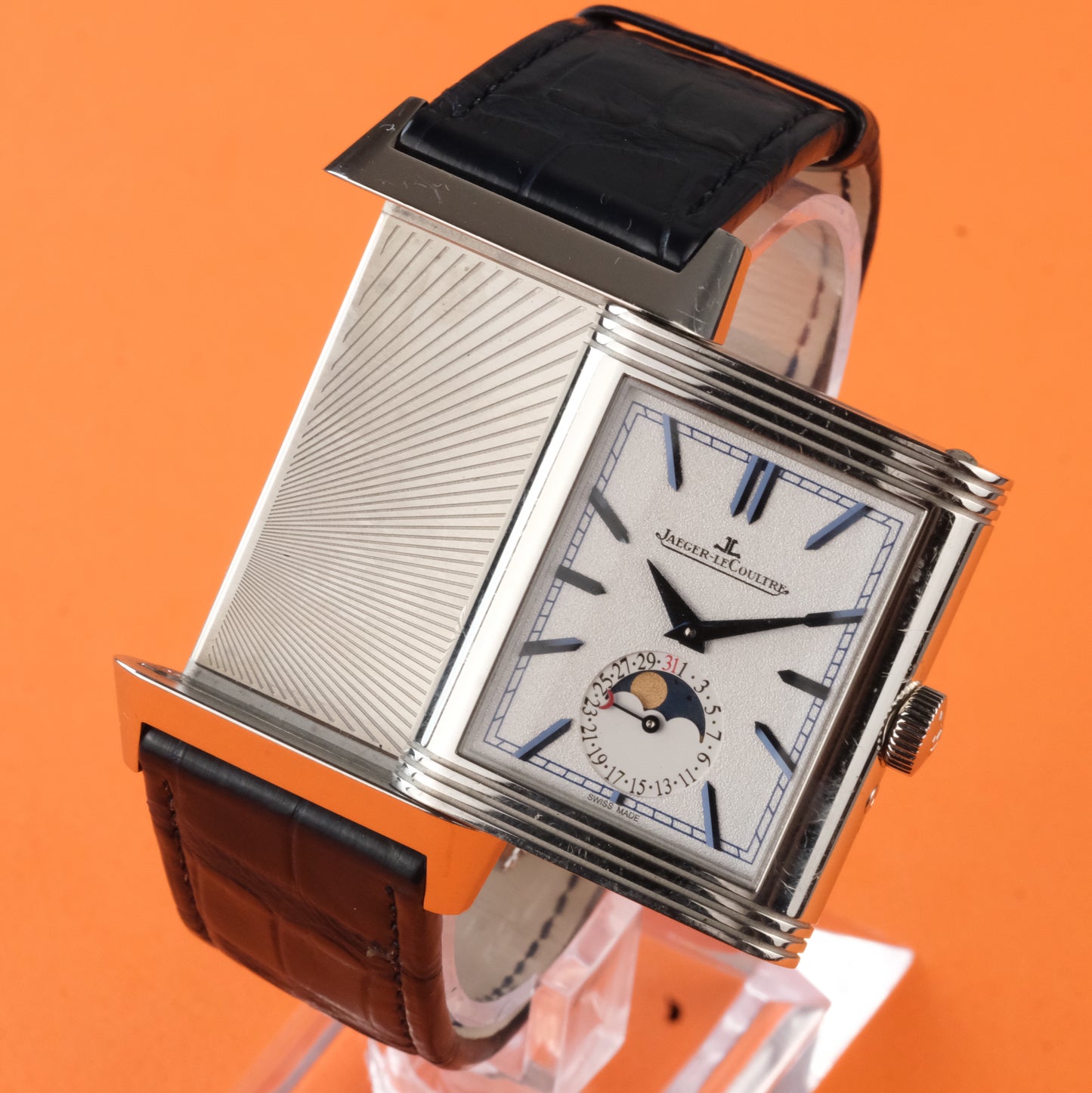 Jaeger-LeCoultre Reverso Moon Tribute Duo Q3958420 + box, papers, and pusher. Full kit.