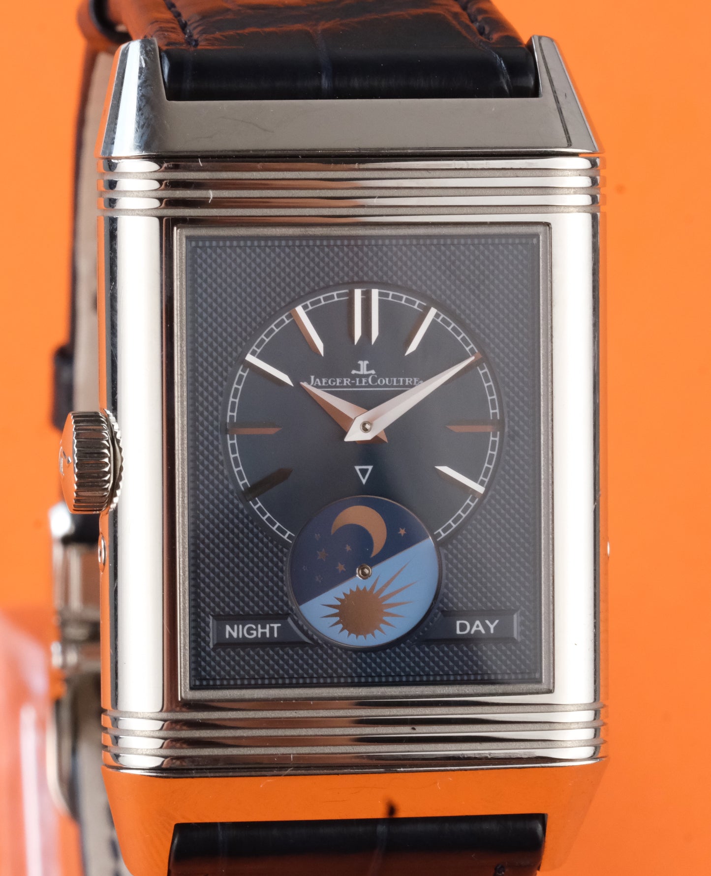 Jaeger-LeCoultre Reverso Moon Tribute Duo Q3958420 + box, papers, and pusher. Full kit.