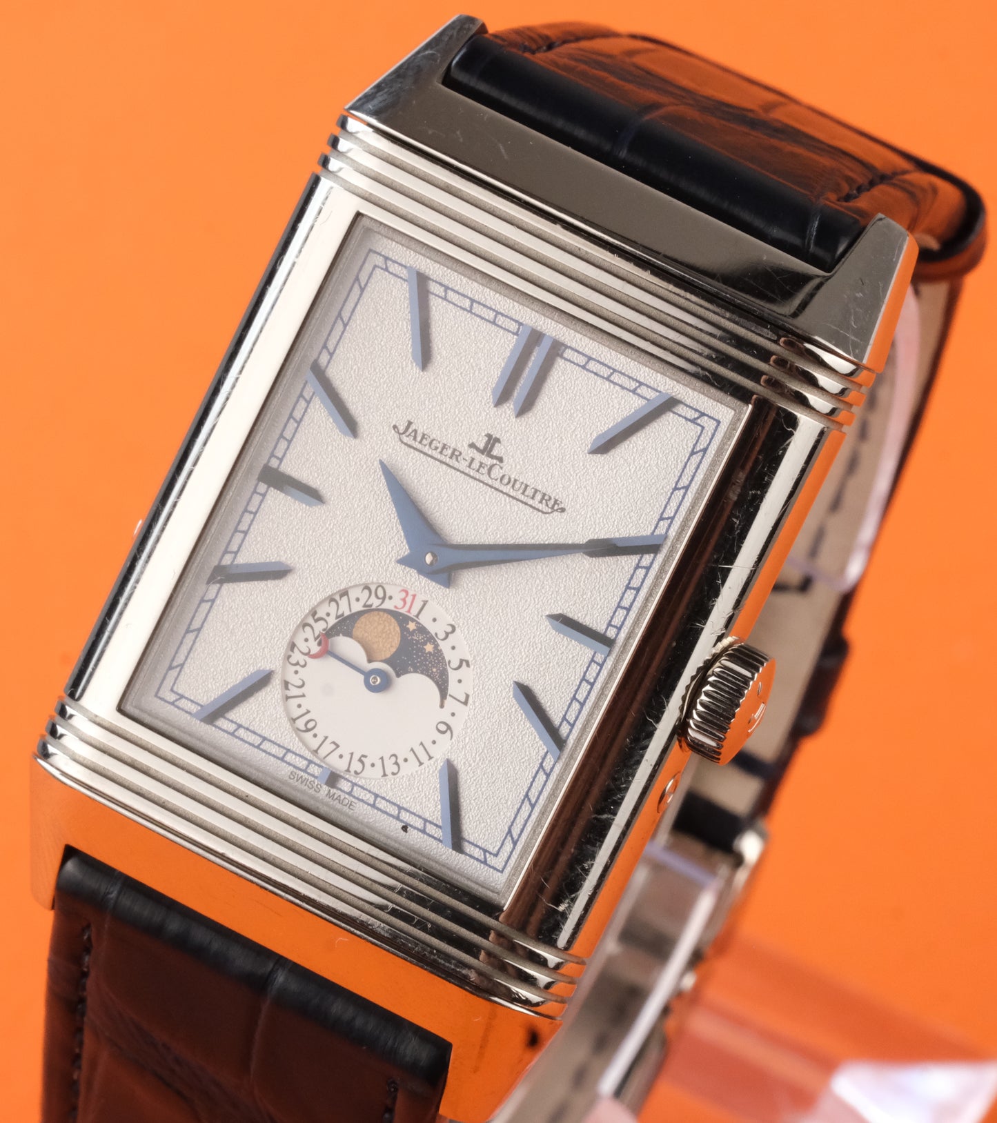 Jaeger-LeCoultre Reverso Moon Tribute Duo Q3958420 + box, papers, and pusher. Full kit.