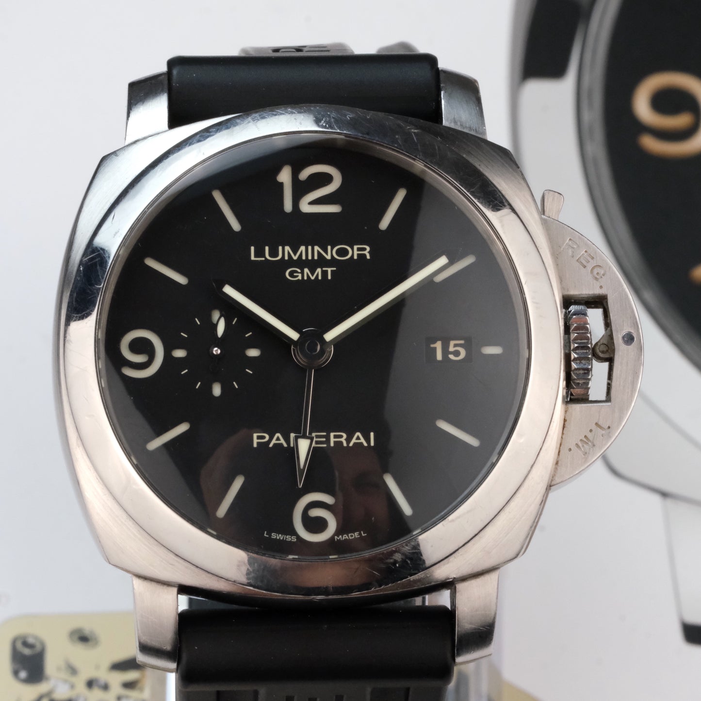 Panerai Luminor Men's Automatic Black Watch with papers and extra strap - PAM00320