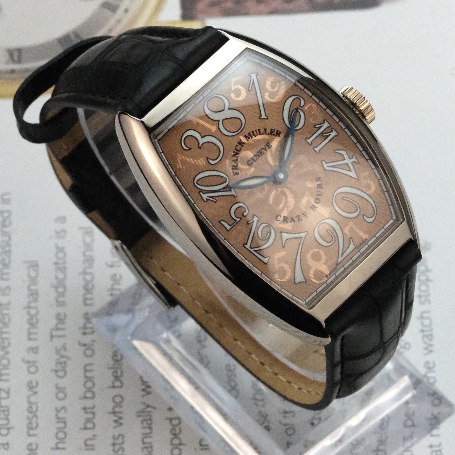 2005 Franck Muller 6850 Crazy Hours, White Gold, box + papers