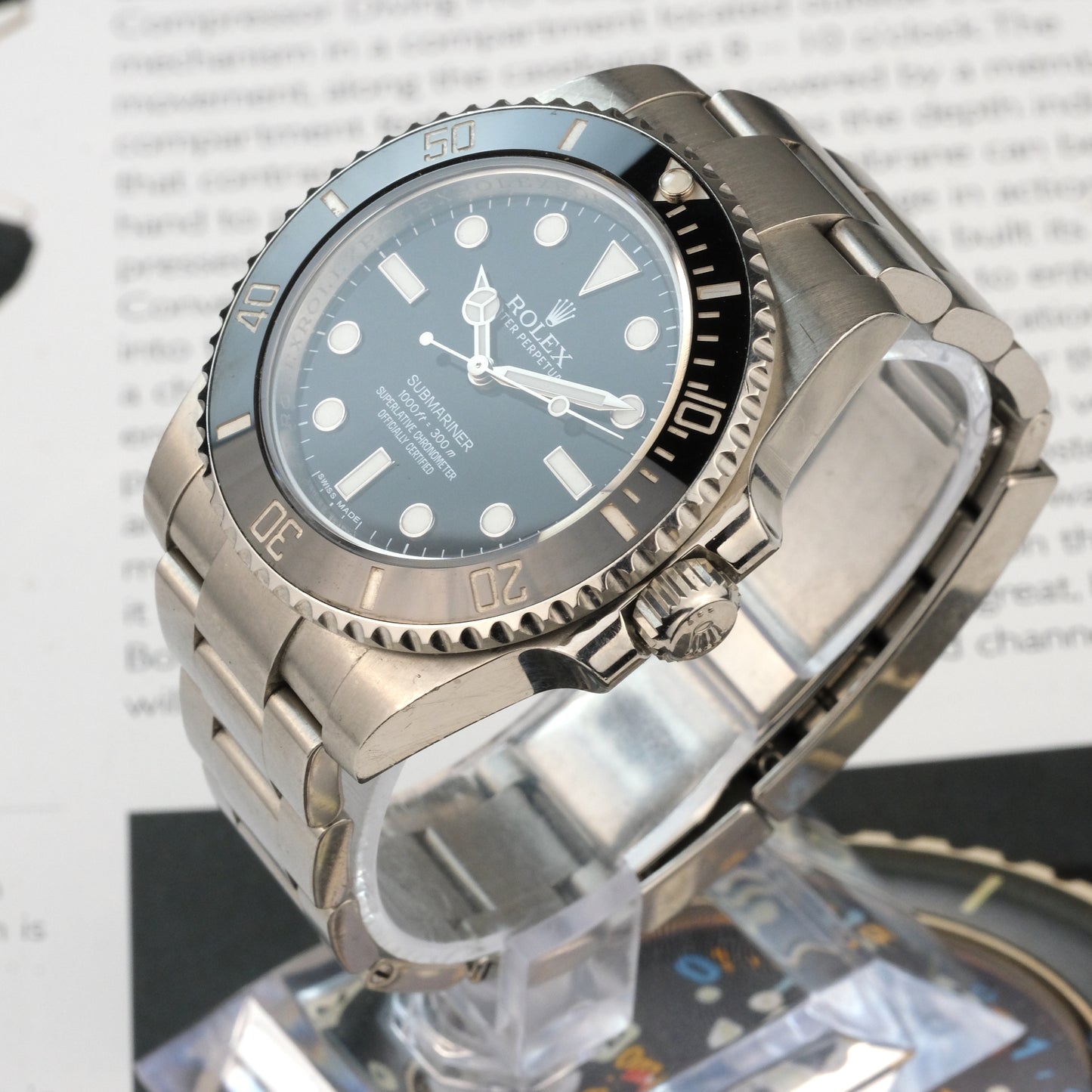 2015 Rolex 114060 Submariner with card and booklet