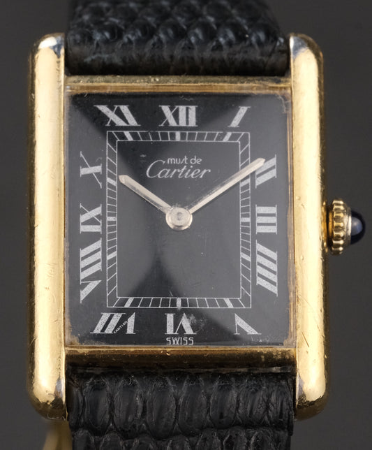 Vintage (circa 1980's) Cartier Tank Must Tuxedo Dial