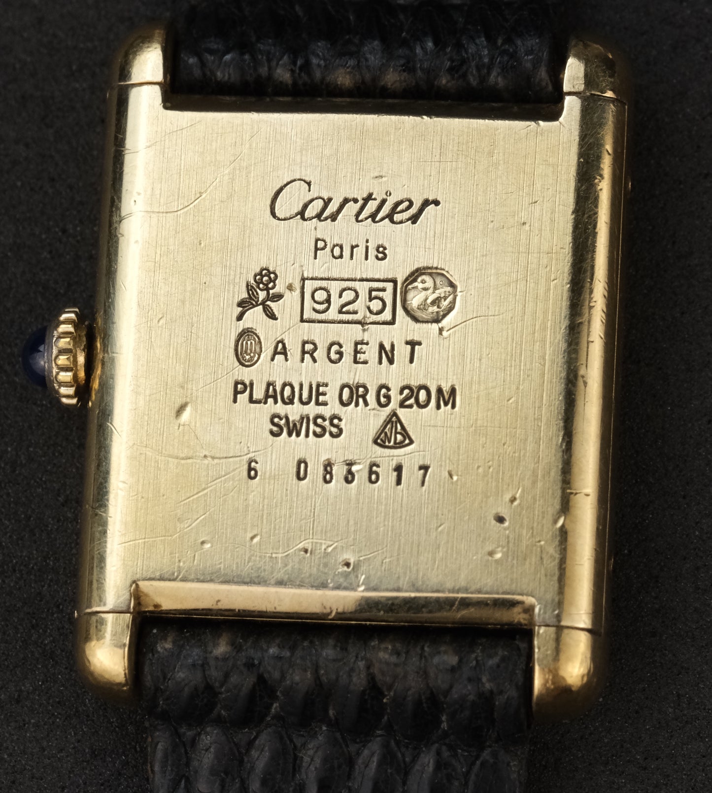 Vintage (circa 1980's) Cartier Tank Must Tuxedo Dial