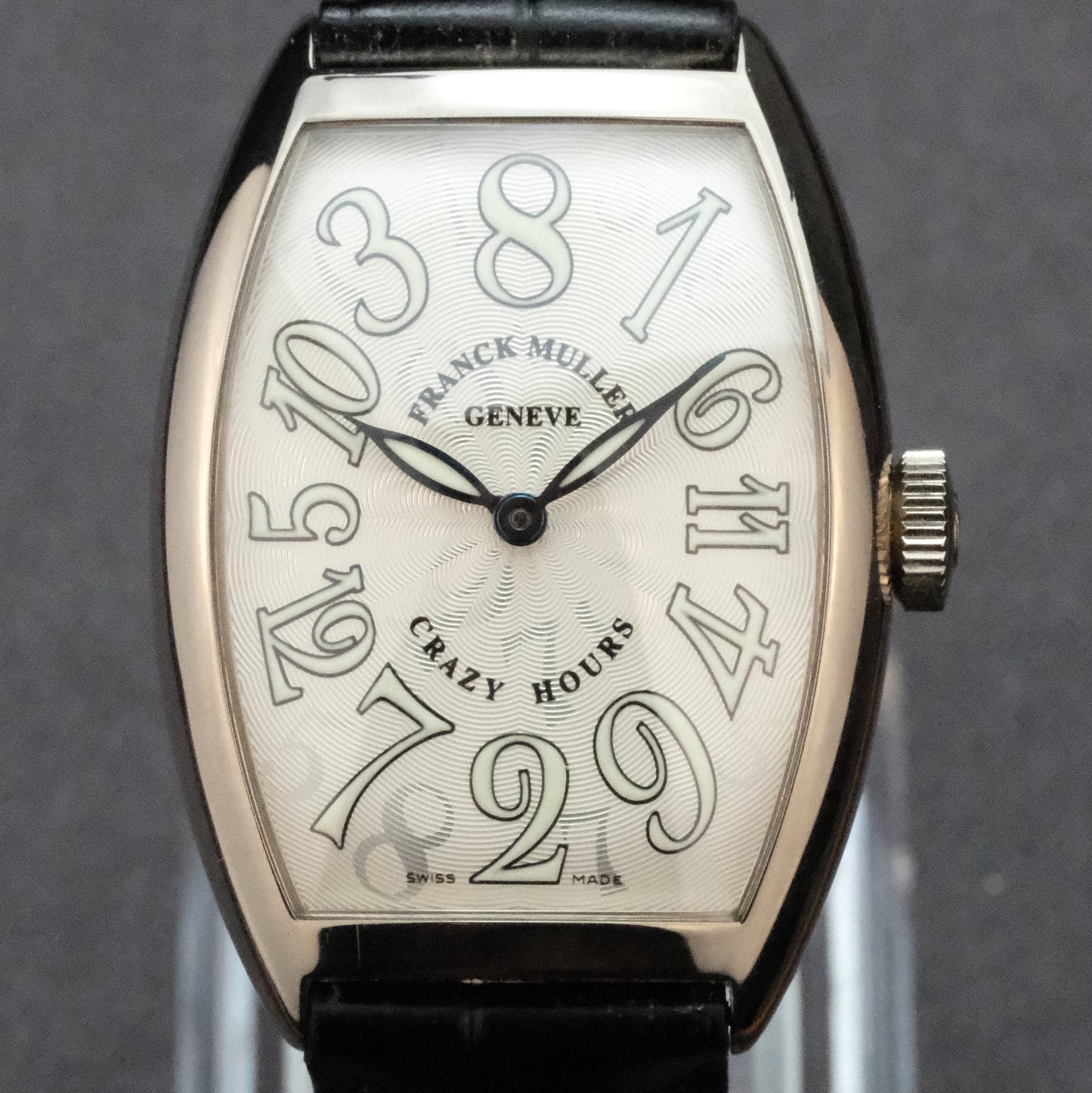 Franck Muller 5850 Crazy Hours, White Gold, Box, papers, OG buckle