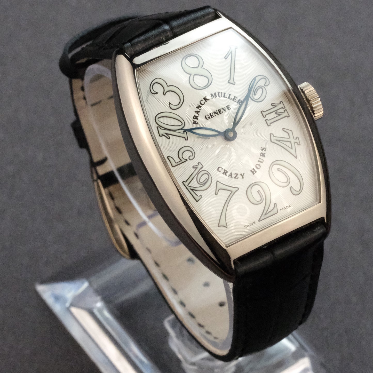 Franck Muller 5850 Crazy Hours, White Gold, Box, papers, OG buckle