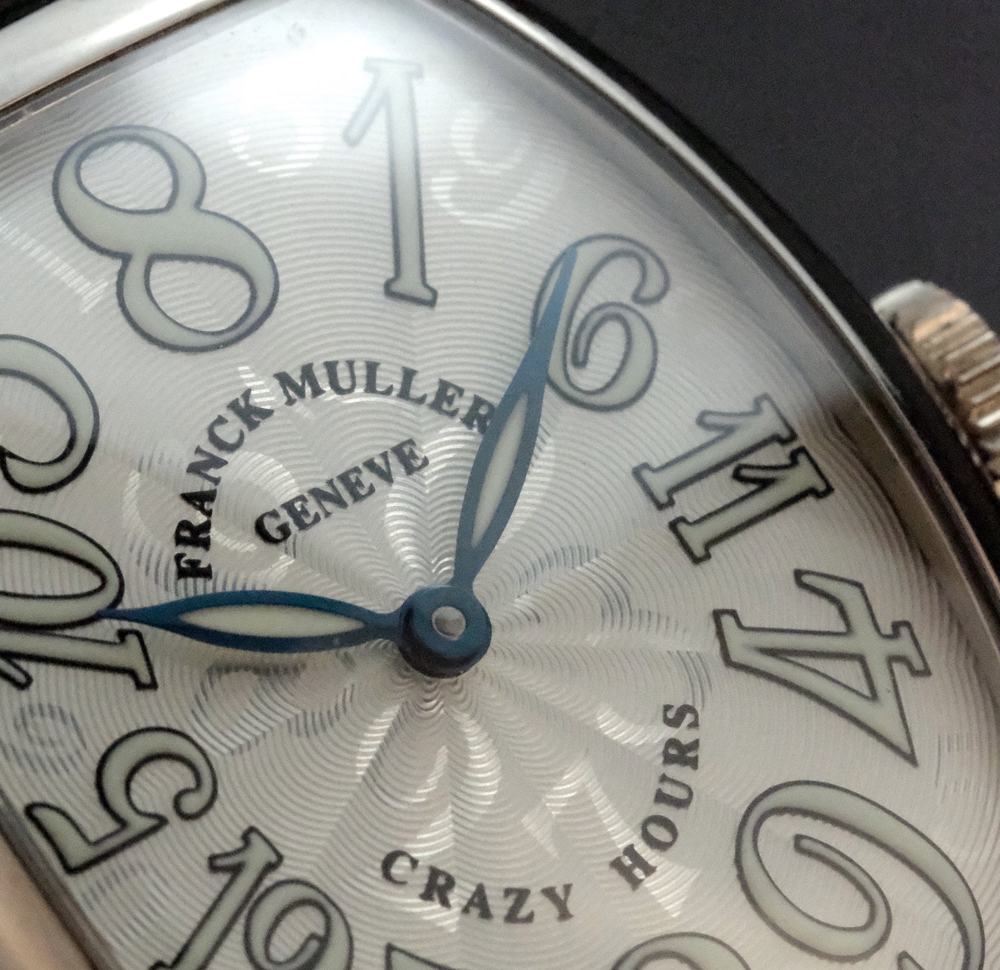 Franck Muller 5850 Crazy Hours, White Gold, Box, papers, OG buckle