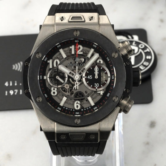 2016 Hublot Big Bang Unico Titanium Ceramic | 411.NM.1170.RX | Box and Papers