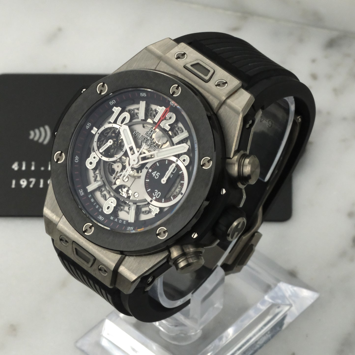 2016 Hublot Big Bang Unico Titanium Ceramic | 411.NM.1170.RX | Box and Papers