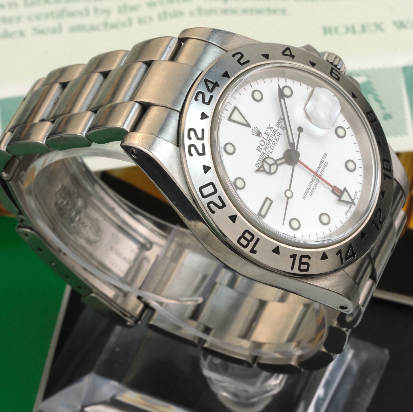 2001 Rolex Explorer II 16570 White Dial | Full Set