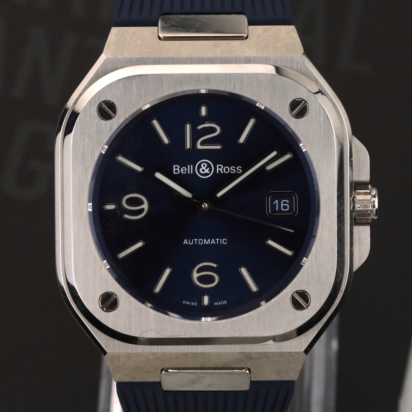 Bell & Ross BR05 Blue Dial Rubber Strap | BR05A-BLU-ST/SRB | Box & Papers