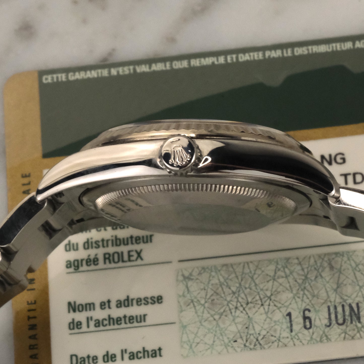 2009 Rolex Oyster Perpetual Silver Concentric Dial | 116034 | With Card