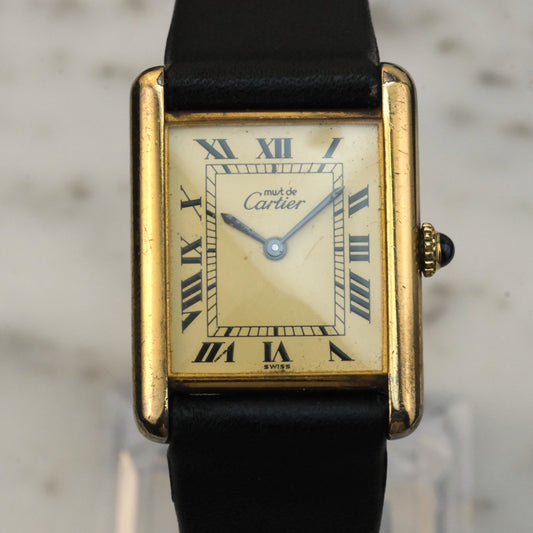 Vintage Cartier Tank Must, Lemon Creme Dial