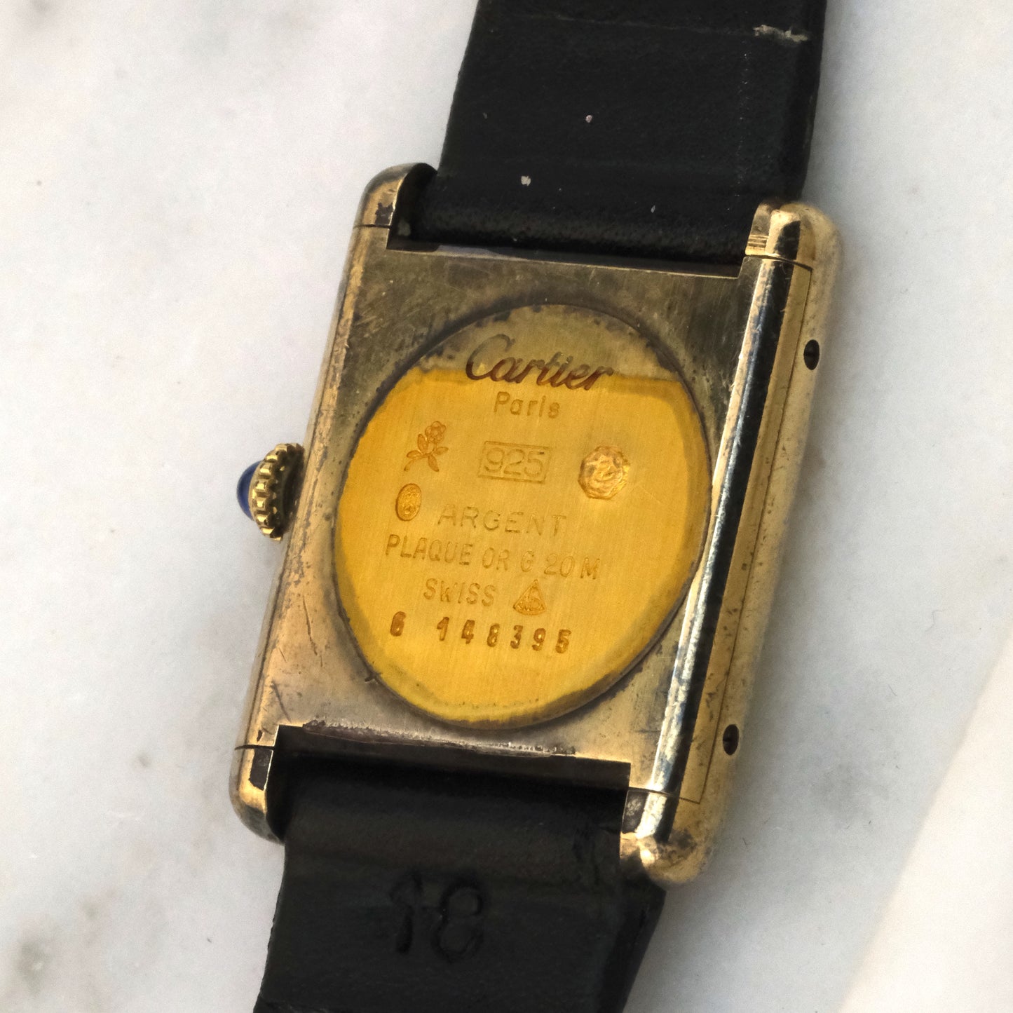 Vintage Cartier Tank Must, Lemon Creme Dial