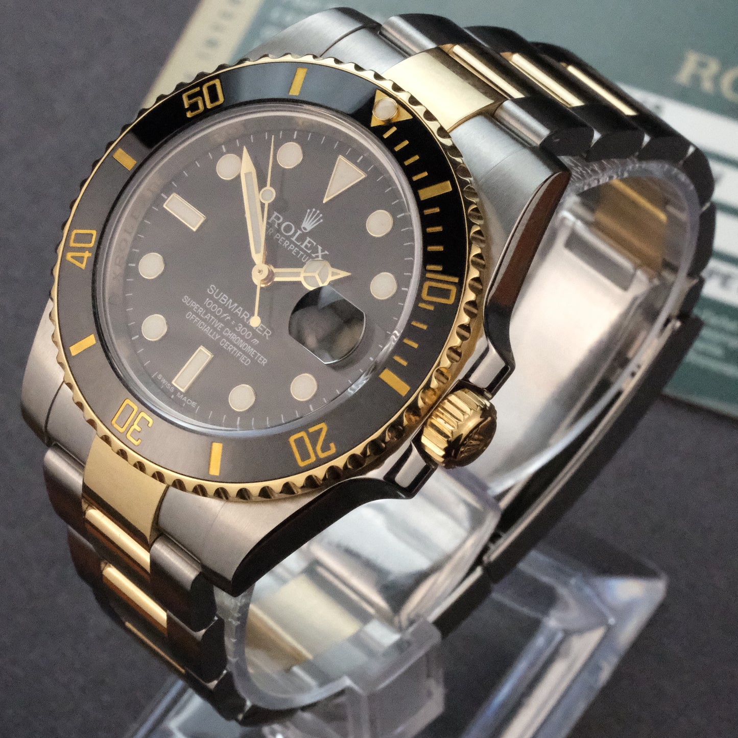 2013 Rolex Two Tone Submariner 116613LN with card