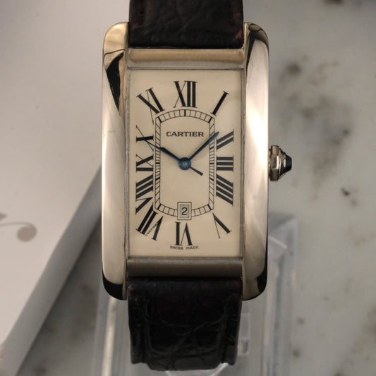 2010 Cartier Tank Américaine XL White Gold | W2603256 | Full Set