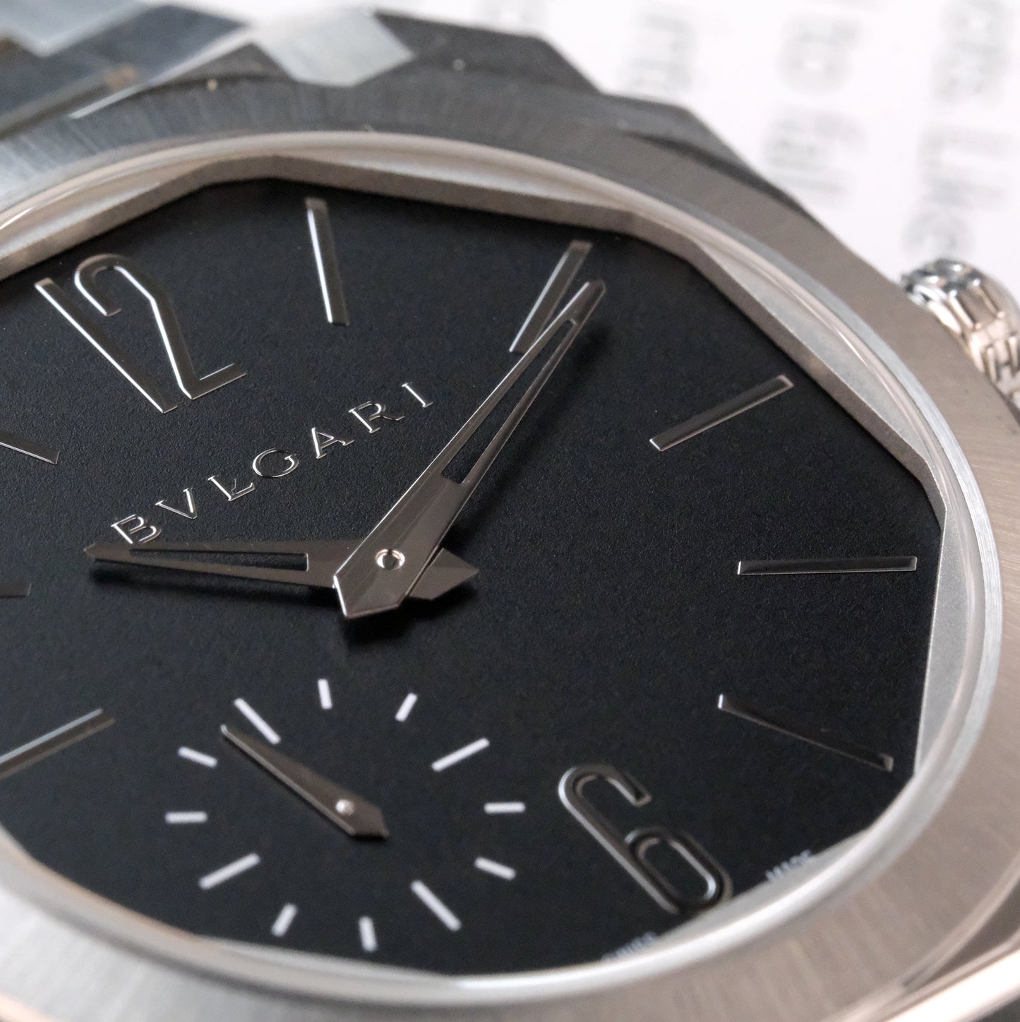 2022 Bulgari Octo Finissimo Steel, Black Dial, full set