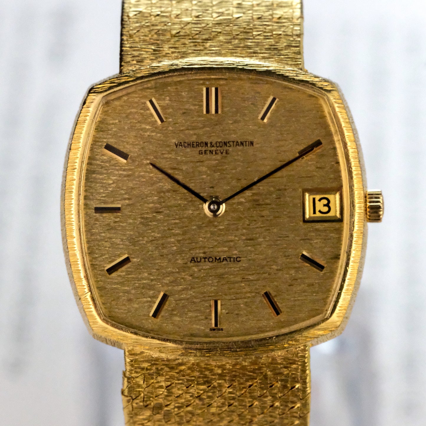 1970's Vacheron Constantin Automatic Cushion Case in 18k gold, ref 7391, serviced 2024