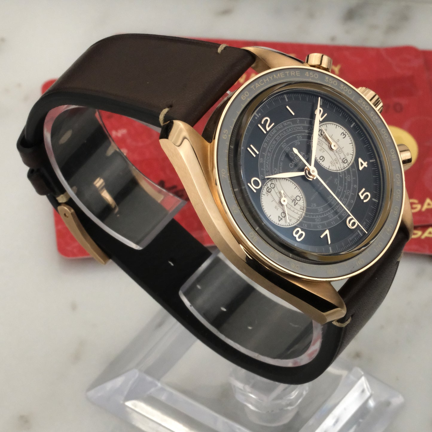 Omega Speedmaster Chronoscope Bronze Gold | 329.92.43.51.10.001 | Cards