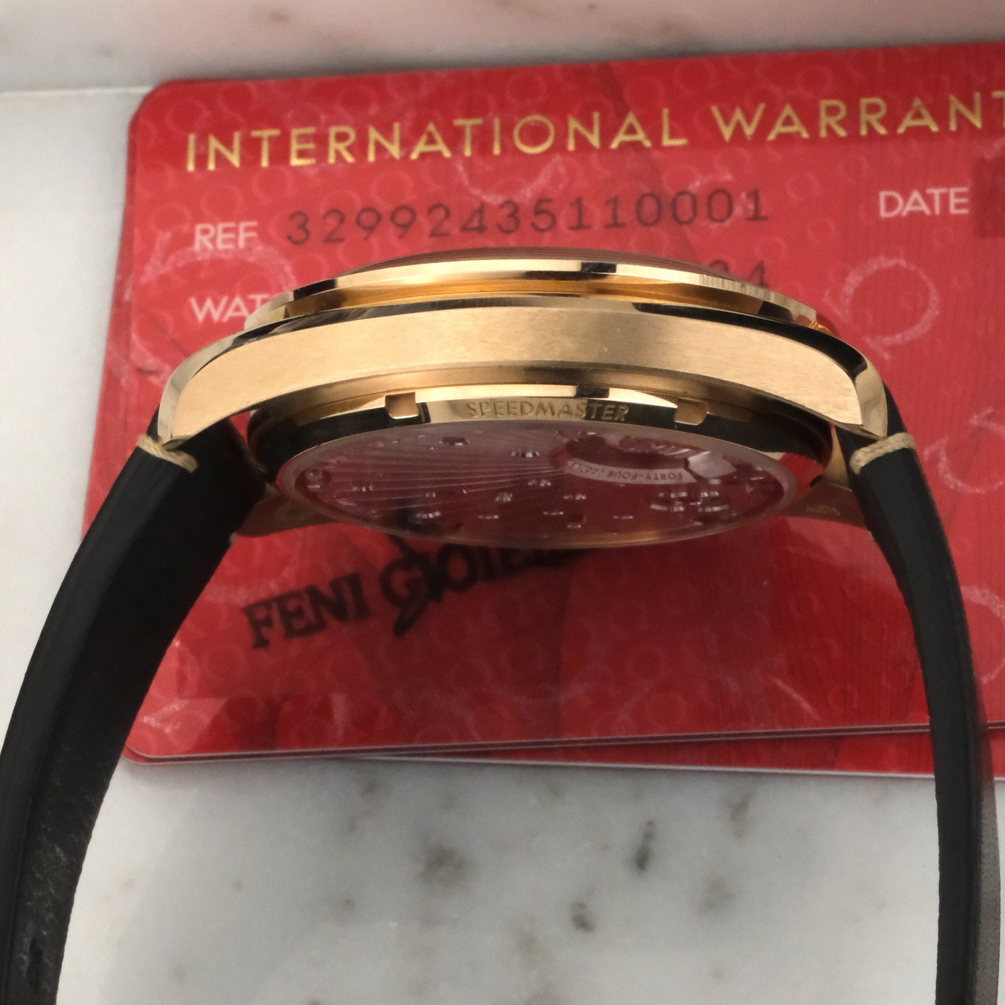 Omega Speedmaster Chronoscope Bronze Gold | 329.92.43.51.10.001 | Cards
