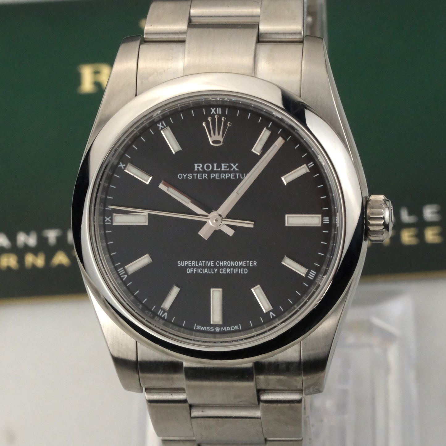 2023 Rolex Oyster Perpetual 34 Black Dial | 124200 | Card