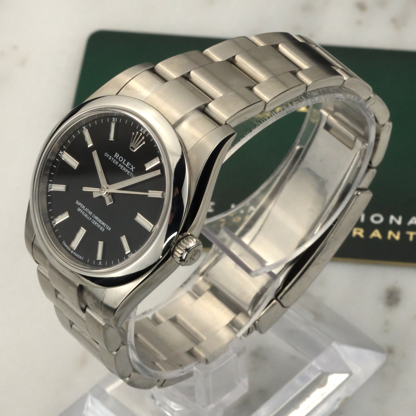 2023 Rolex Oyster Perpetual 34 Black Dial | 124200 | Card