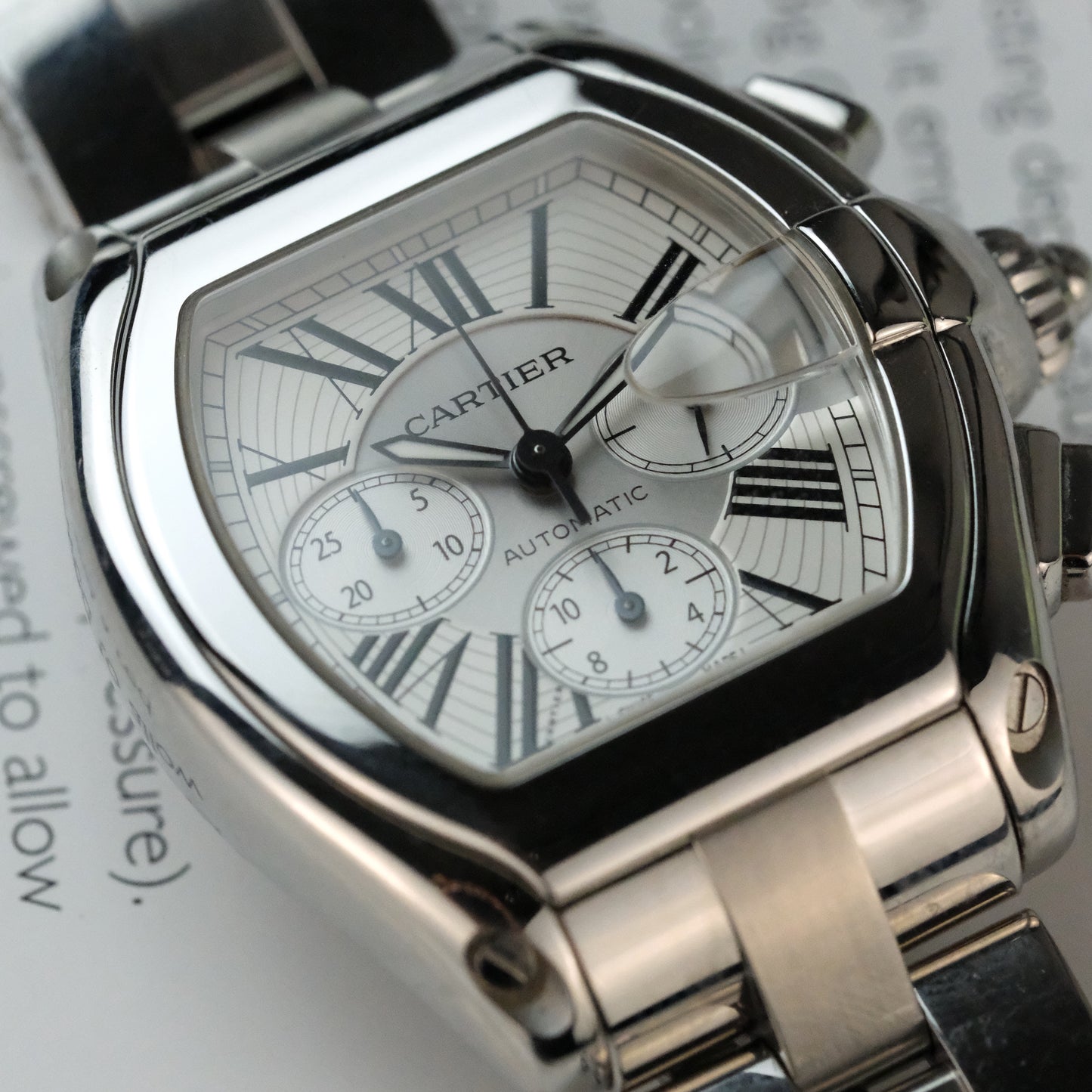 2008 Cartier Roadster XL Chronograph, W62020X6, with papers