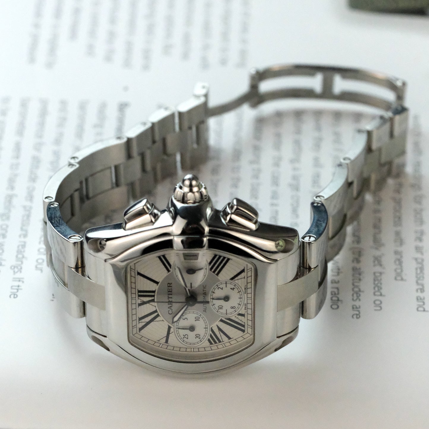 2008 Cartier Roadster XL Chronograph, W62020X6, with papers