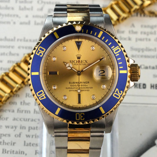 1997 Rolex 16613LB Serti Dial