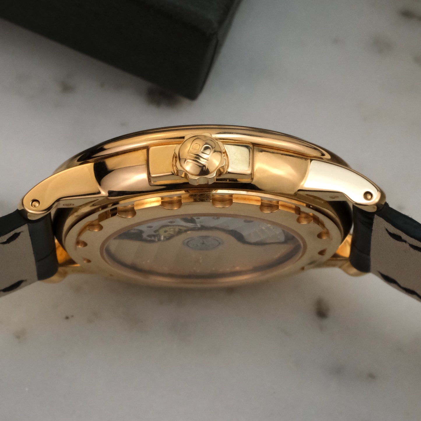 Blancpain Leman Dual Time Rose Gold 2160-3630-53B | Extra strap and manual