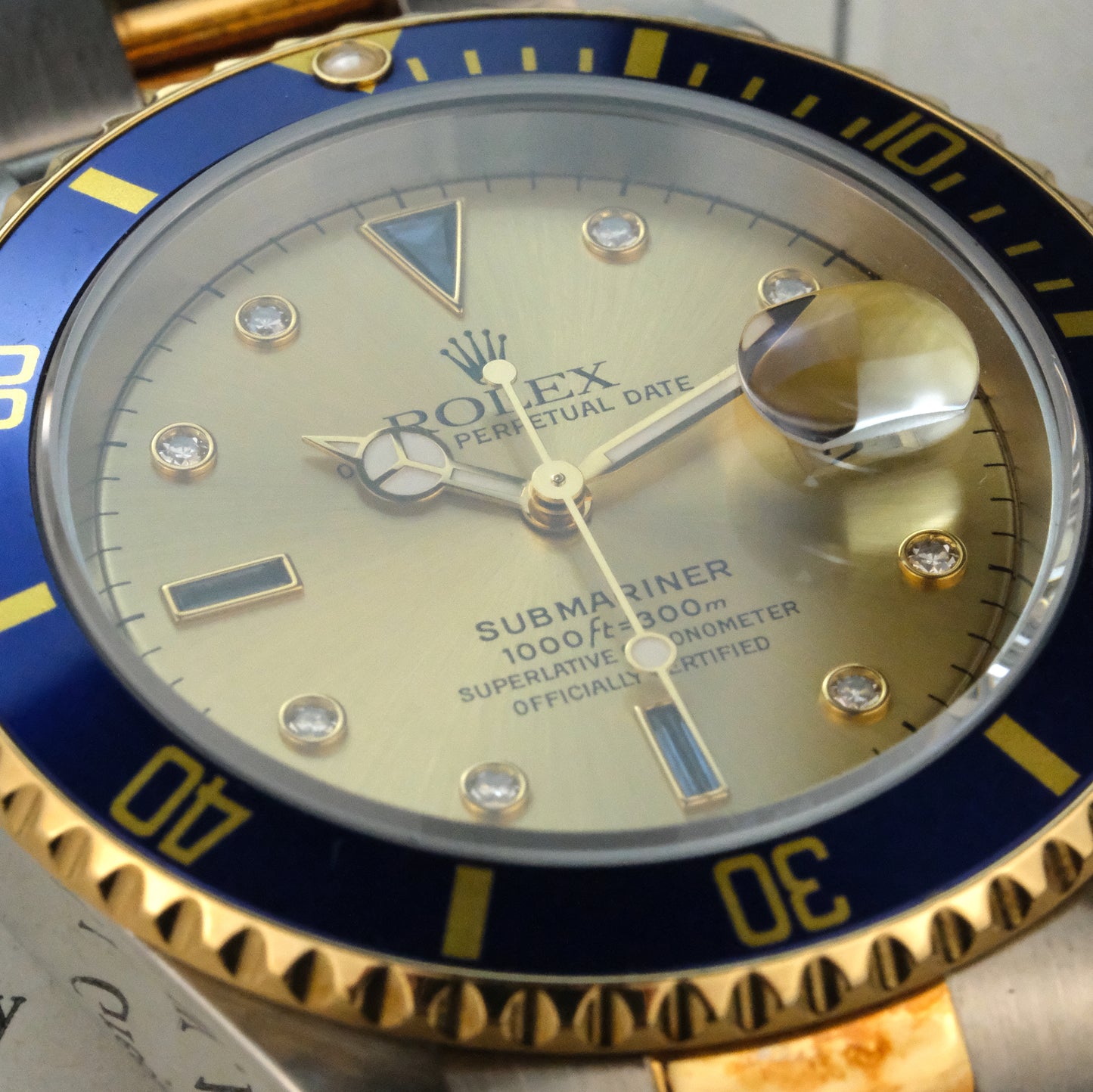 1997 Rolex 16613LB Serti Dial