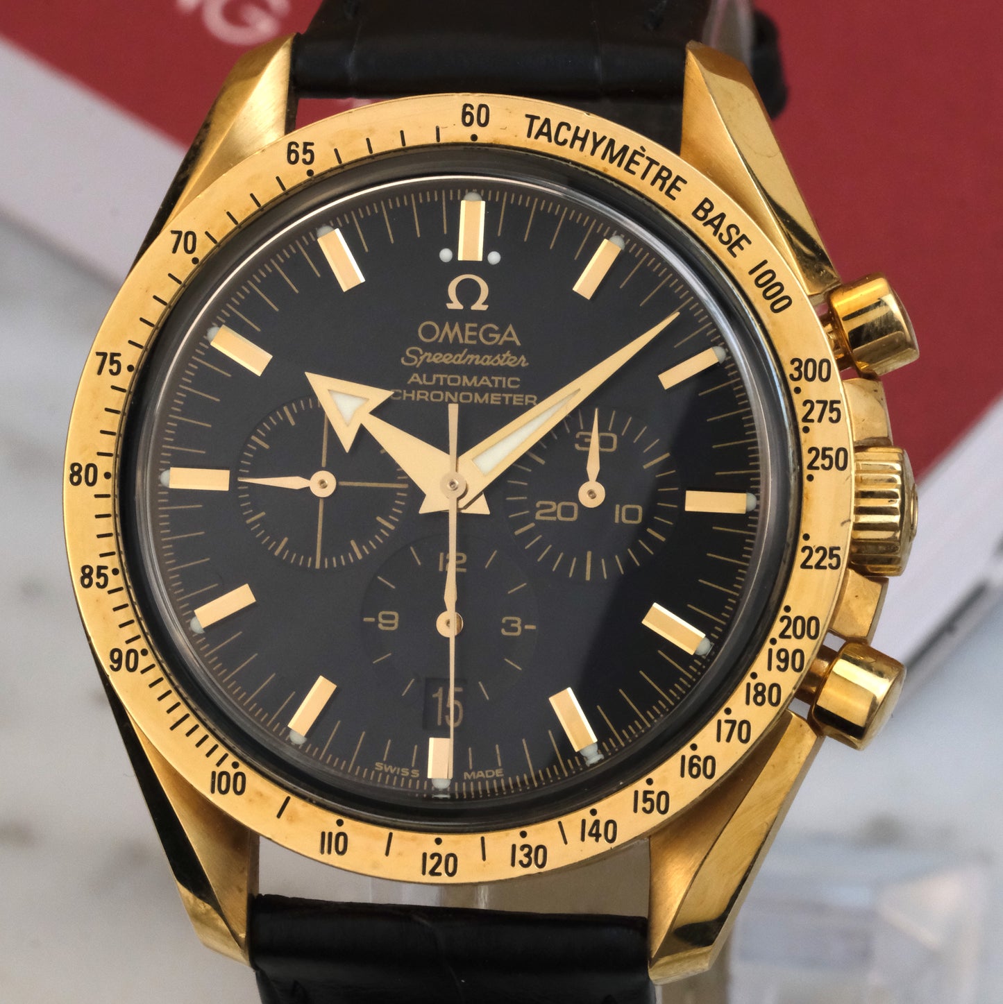 Omega Speedmaster Broad Arrow Rose Gold | 3653.80.33 | Box and manual