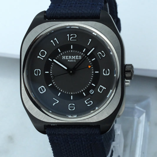 2024 Hermès H08 | SP.741 | Full Set, Blue Fabric Strap