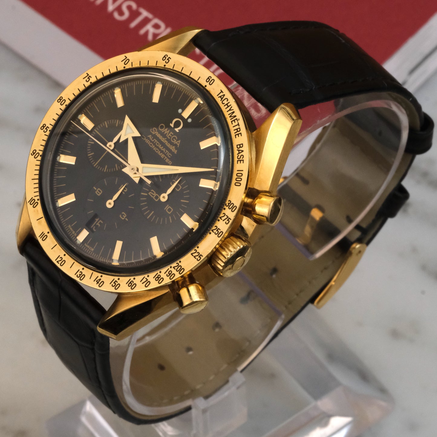 Omega Speedmaster Broad Arrow Rose Gold | 3653.80.33 | Box and manual