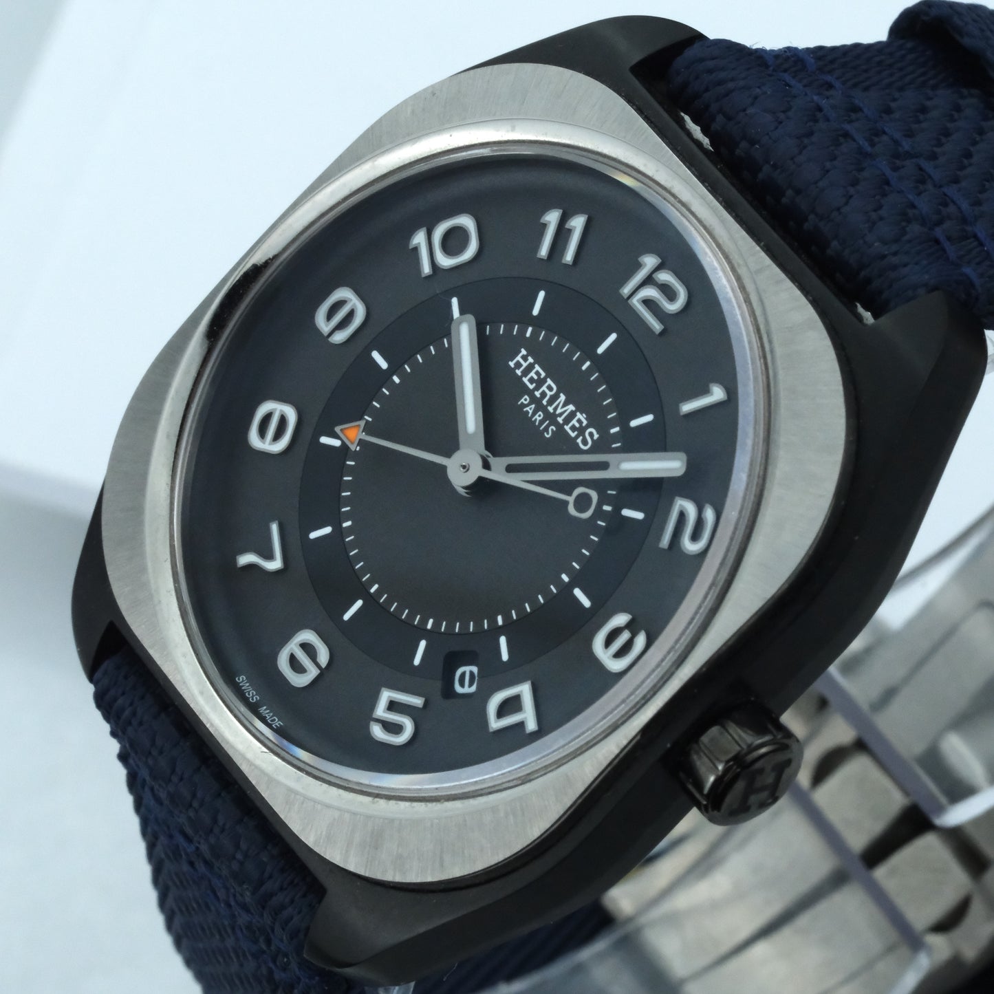 2024 Hermès H08 | SP.741 | Full Set, Blue Fabric Strap