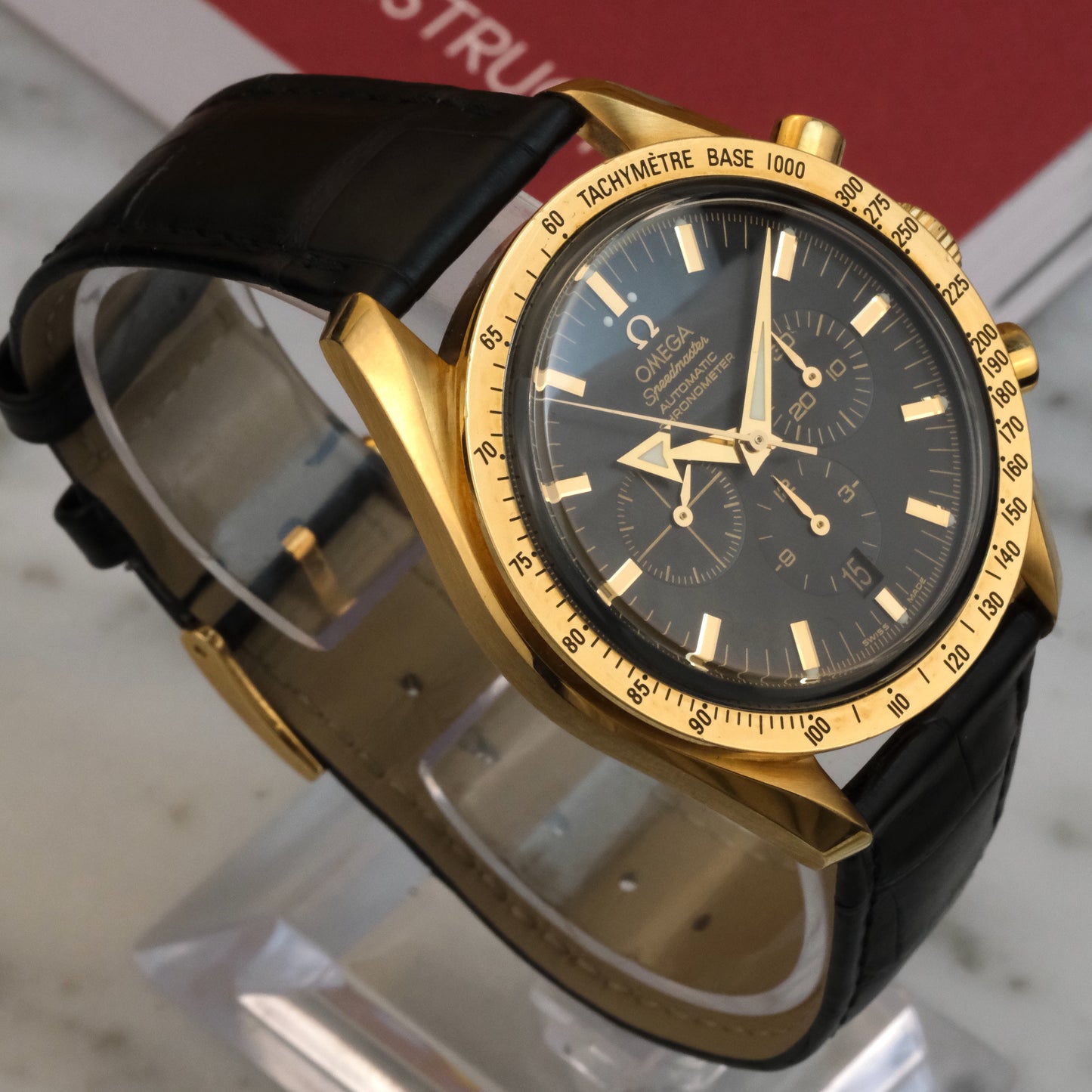 Omega Speedmaster Broad Arrow Rose Gold | 3653.80.33 | Box and manual
