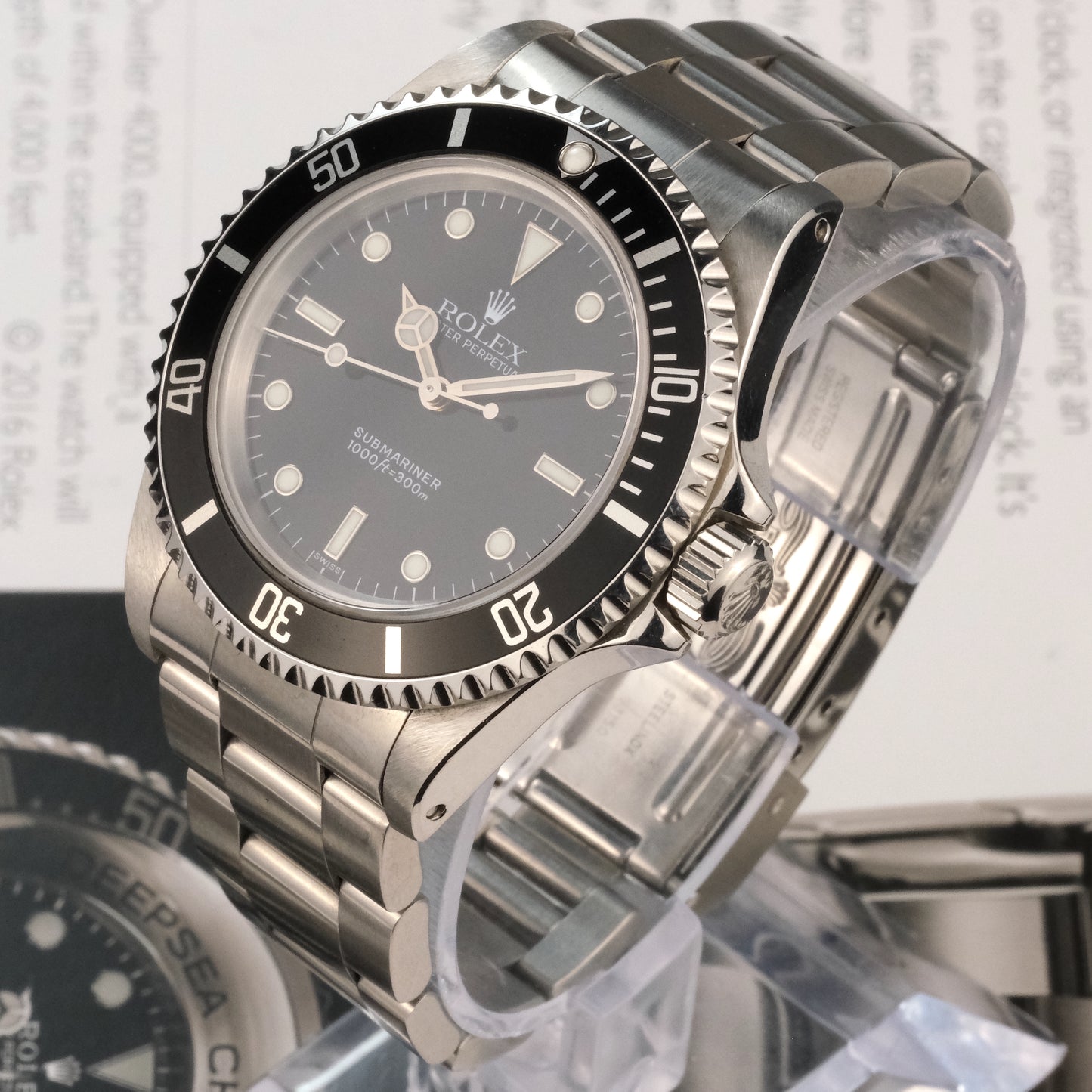 Circa 1999 Rolex Submariner 14060 with original box and papers