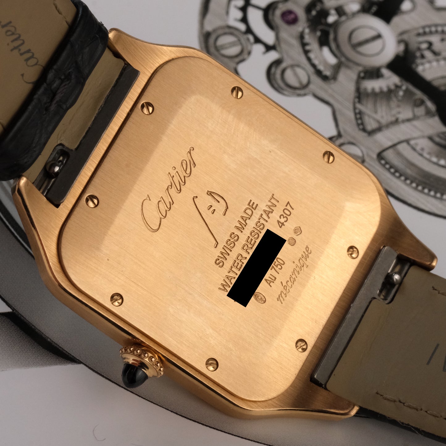 2021 Cartier Santos Dumont XL Rose Gold WGSA0032