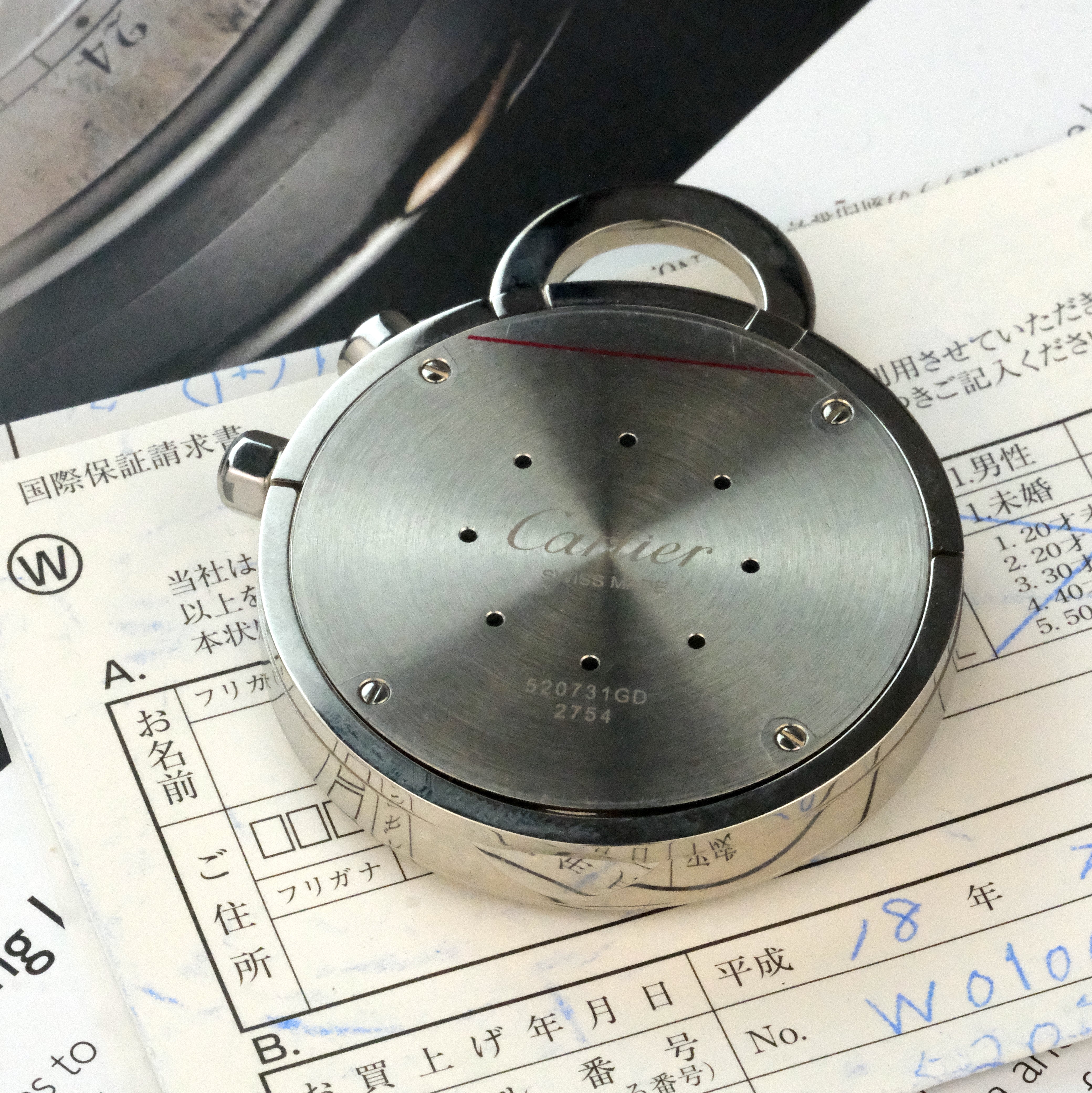 Cartier 2754 Alarm Desk Clock with Papers – Bernstein Watch Co