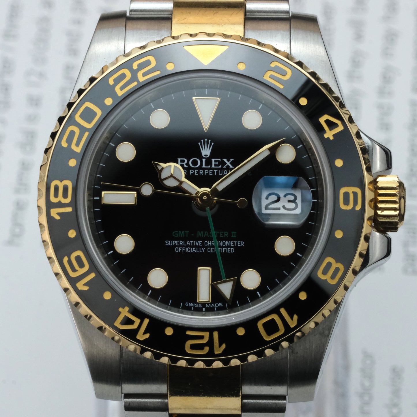 2012 Rolex GMT Master II 116713LN with card