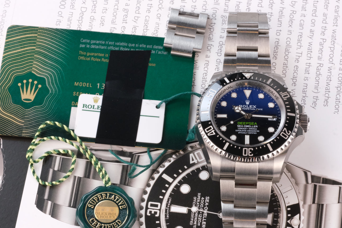 2022 Rolex Sea Dweller Deepsea 136660 James Cameron with card and tags