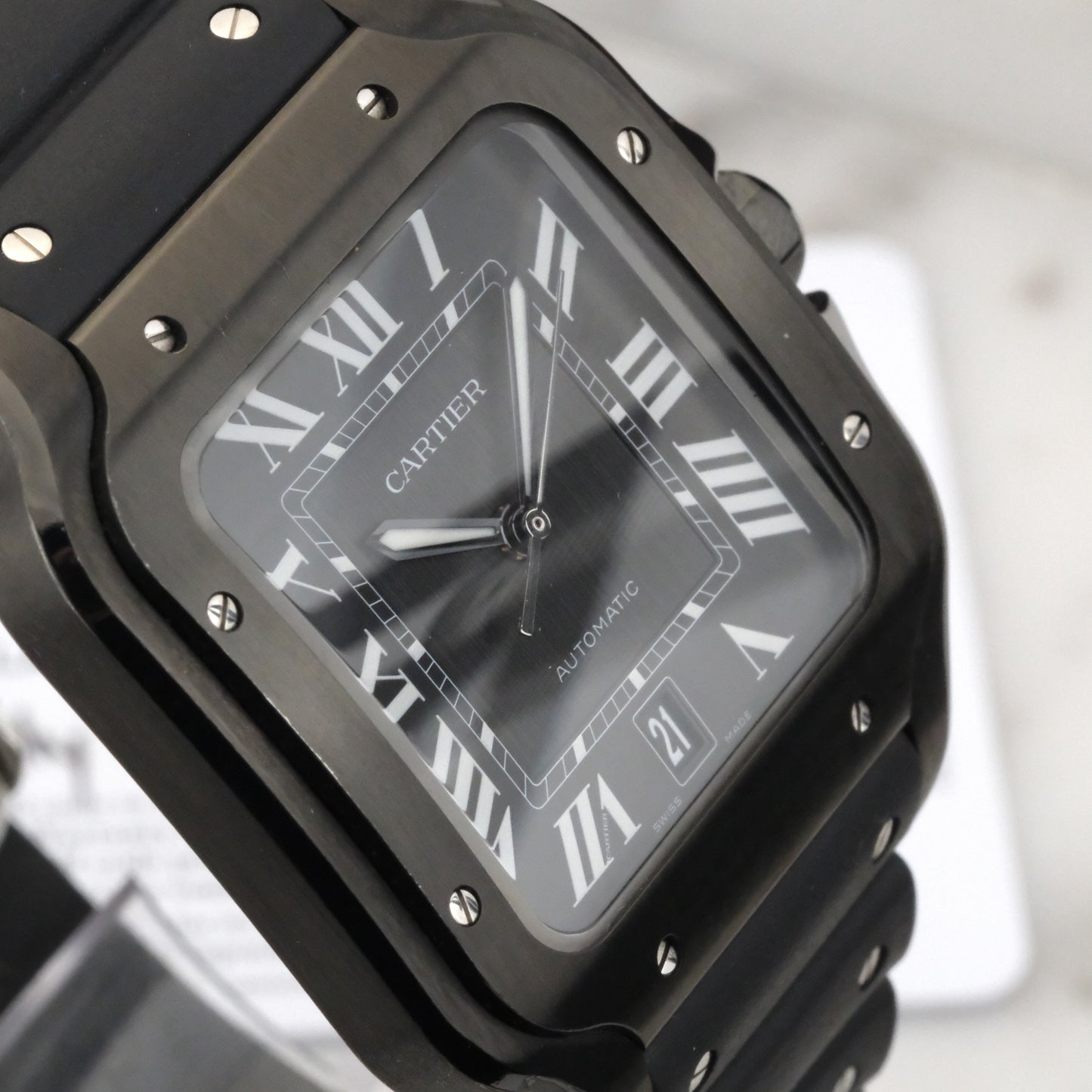 2024 Cartier Santos de Cartier Steel/ADLC Black | WSSA0039 | Full Set
