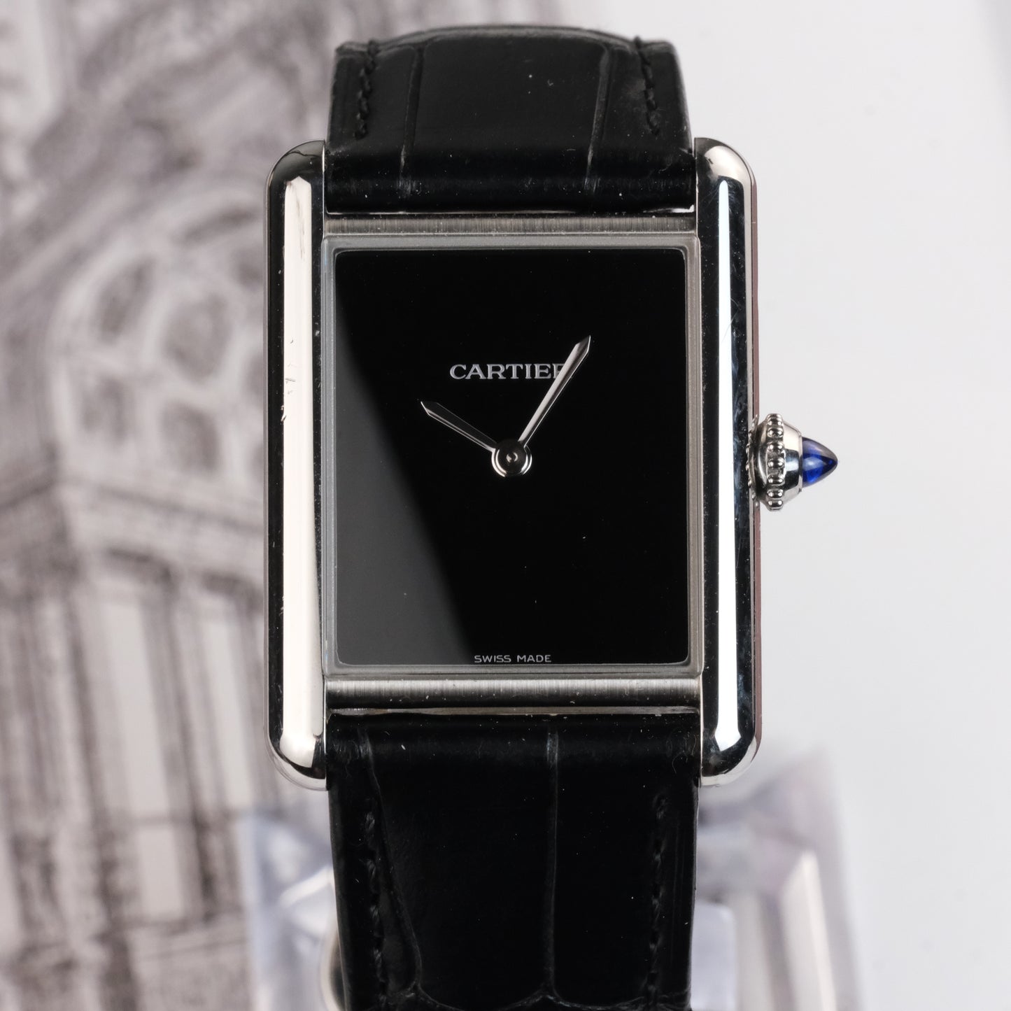 Cartier Tank Must Black WSTA0072, box and warranty