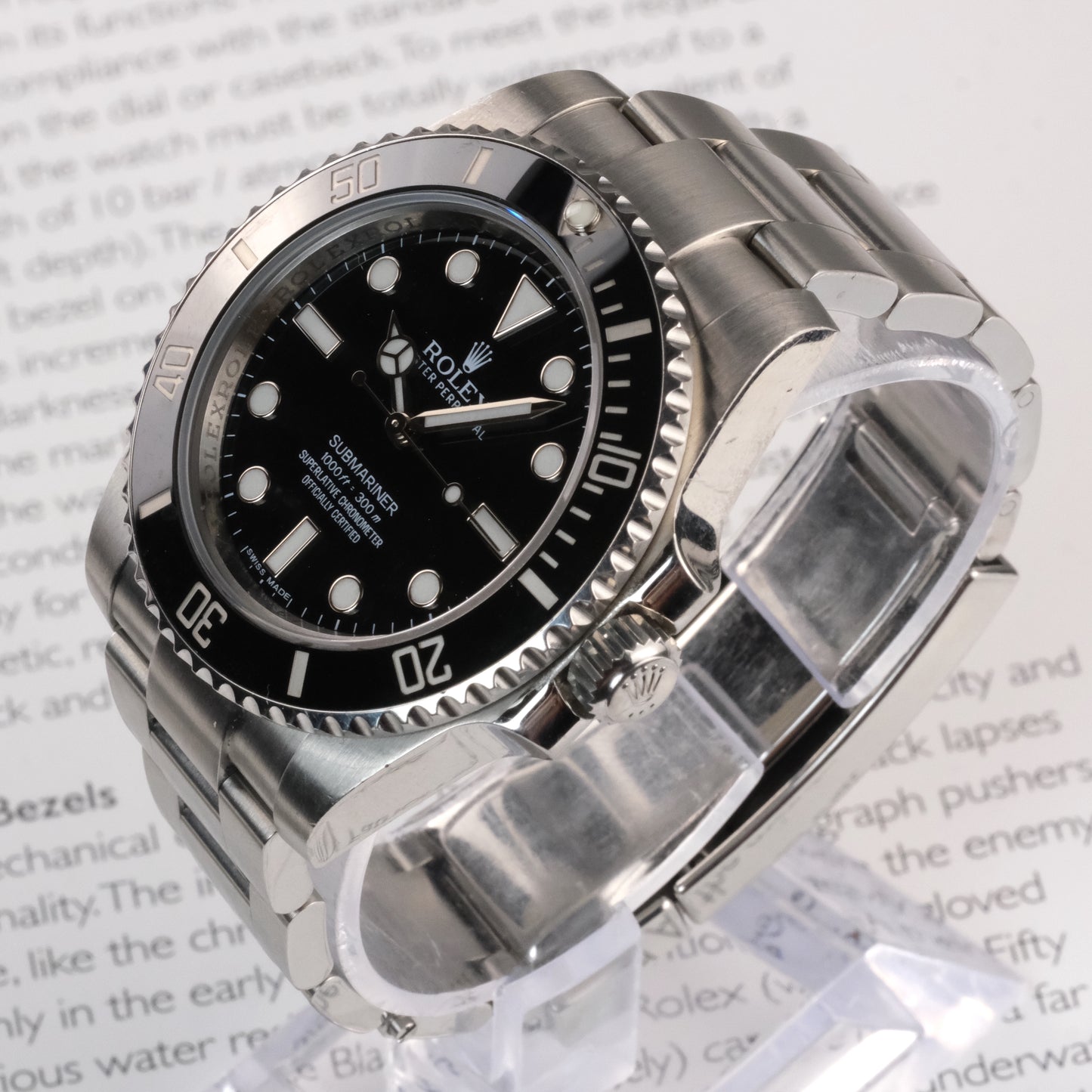 2013 Rolex 114060 Submariner full kit (minus one link) + 2018 service papers