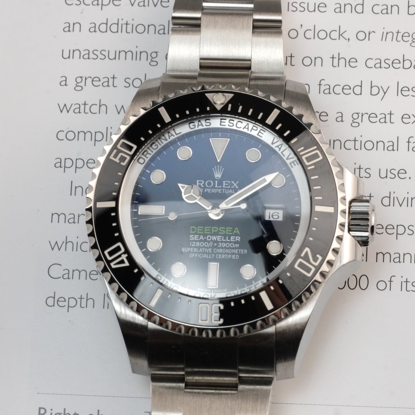 2015 Rolex Sea Dweller Deepsea 116660 James Cameron Full Kit