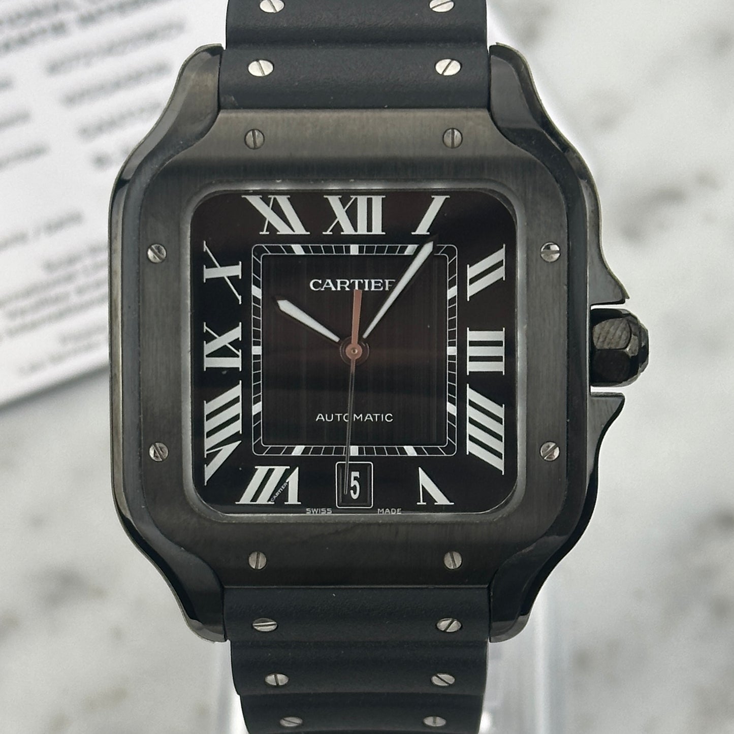 2020 Cartier Santos de Cartier Steel/ADLC Black | WSSA0039 | Full Set