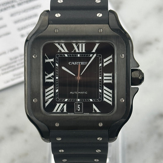 2020 Cartier Santos de Cartier Steel/ADLC Black | WSSA0039 | Full Set